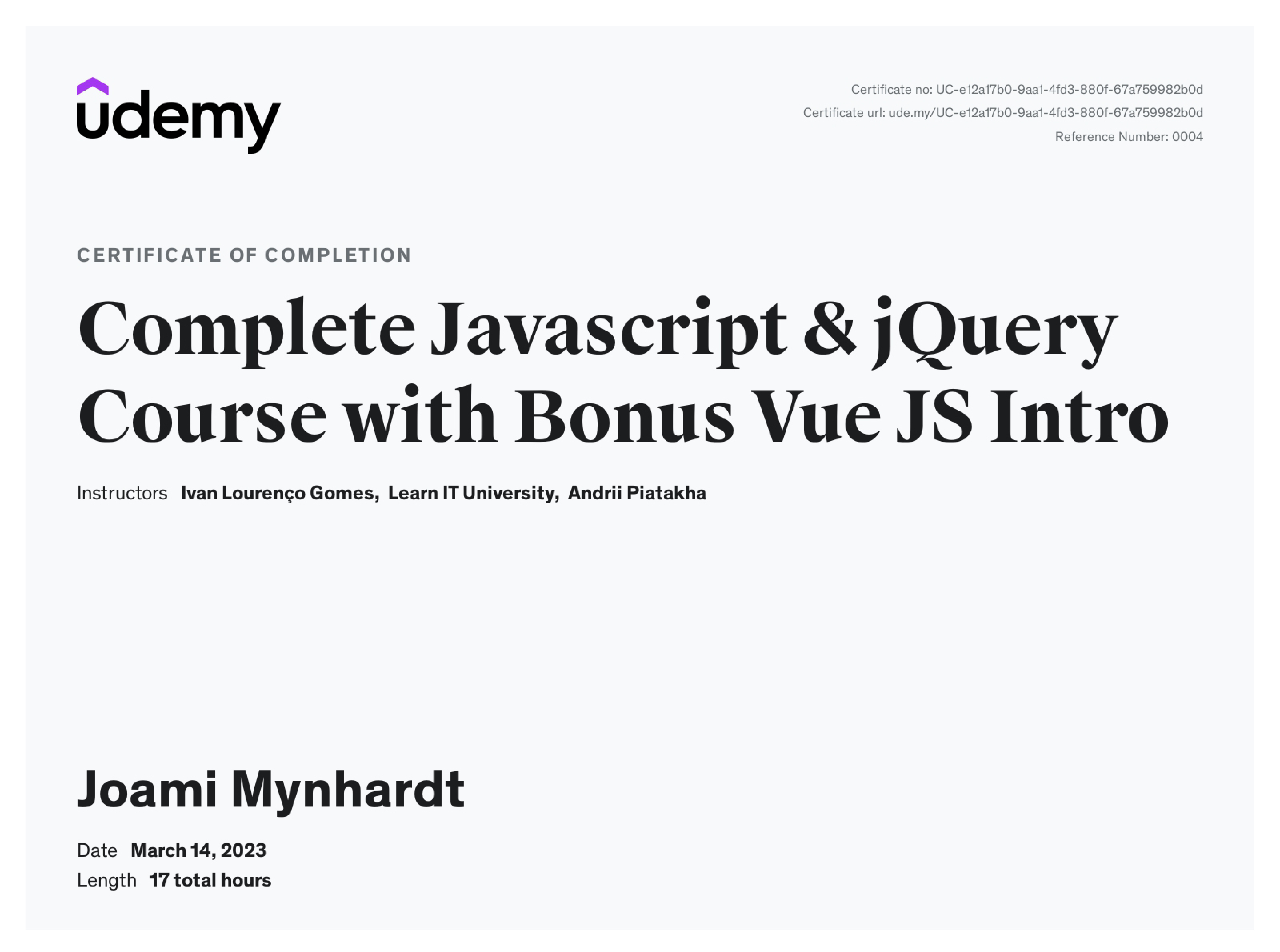 Complete Javascript & jQuery Course with Bonus Vue JS Intro