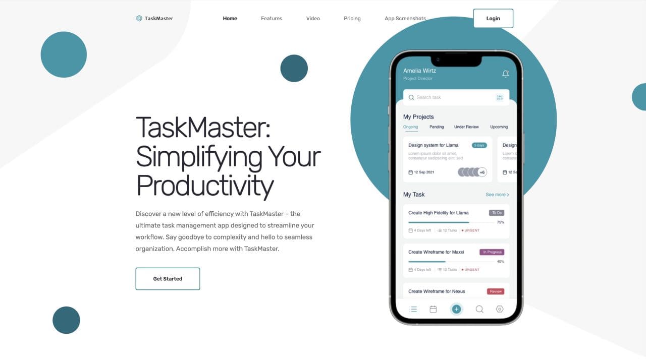Task Master App Website